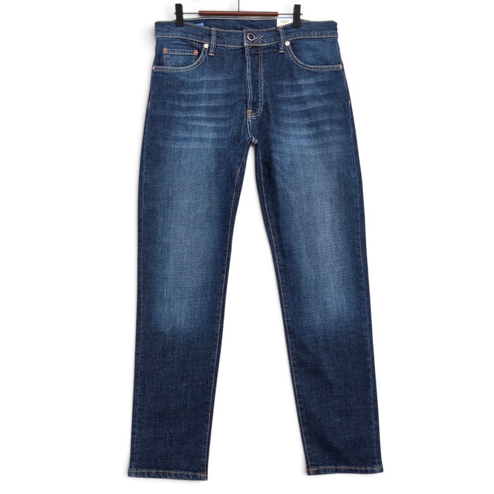J.McLaughlin Hyland Jeans Men's 34x32 Dark Wash Straight Stretch Button Fly NWT